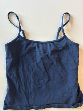 Brandy Melville John Galt Navy Blue Cropped Tank Top